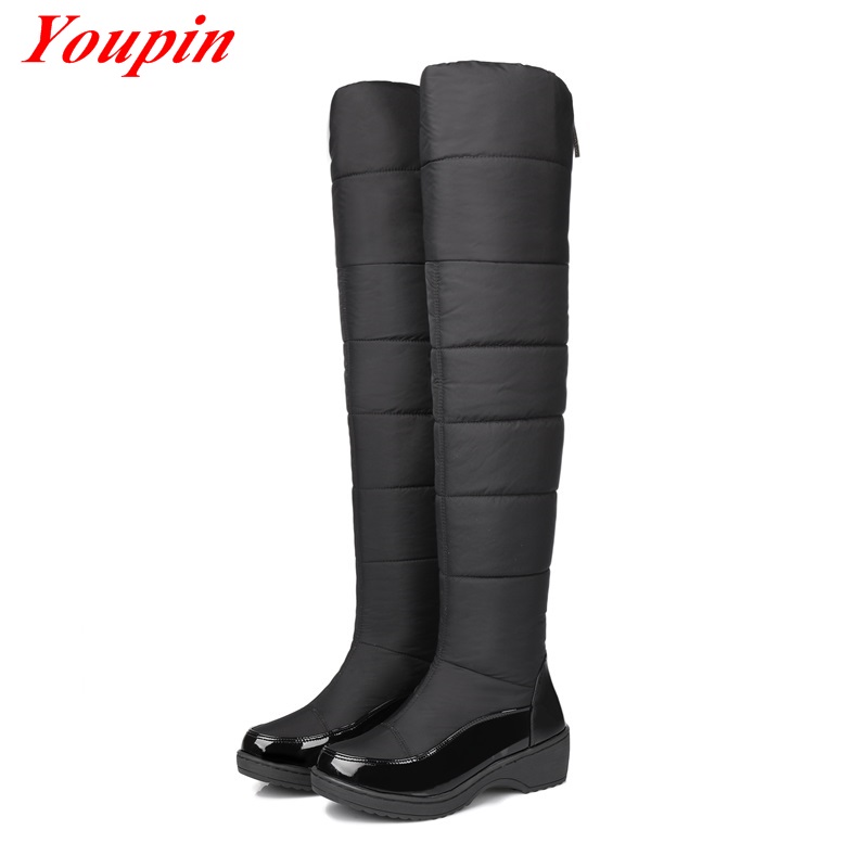 women's winter snow boots 2015 new comfortable warm fashion warm boots Explosion models size Black woman boots Metal decoration