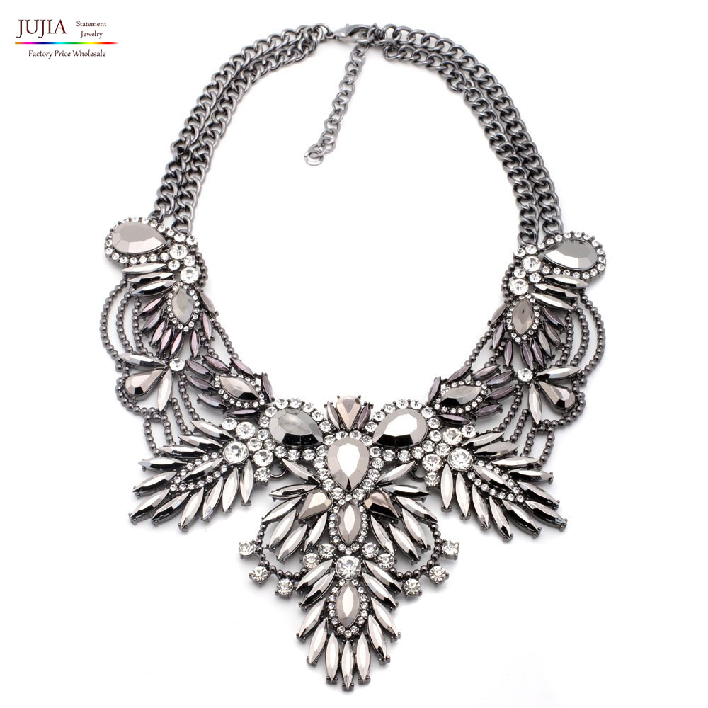 4 colors good quality NEW style Fashion Vintage Unique collar pendant Chunky Necklace Statement Jewelry for