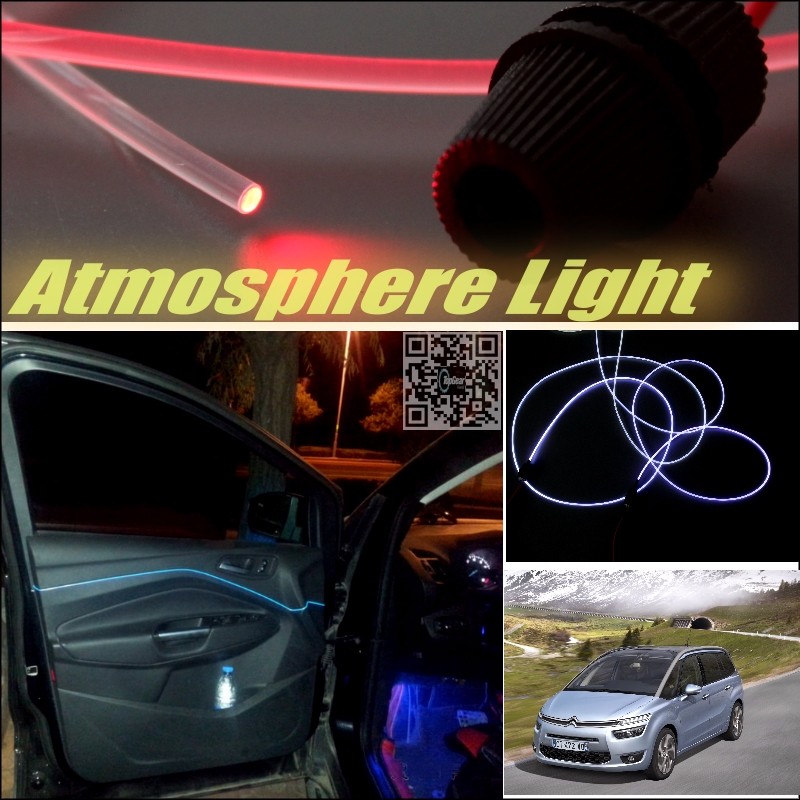 Car Atmosphere Light Fiber Optic Band For Citroen C4 Picasso Furiosa Interior Refit No Dizzling Cab Inside DIY Air light