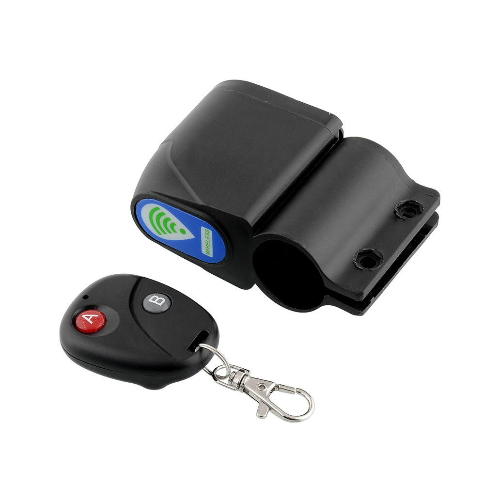 Image of Lock Bicycle Cycling Bike Security Wireless Remote Control Vibration Alarm Super Loud Anti-theft Black Free shipping