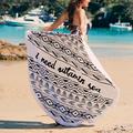 Women Summer Printed Round Tassel Sunblock Tapestry Blanket Yoga Mat Cover Up Versatile Smock Beach Towels