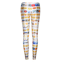 East Knitting Free Shipping F176 2015 Women s Emoji Jogger Leggings Exercise Pants Casual Hip Hop