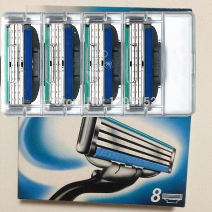 Image of 2015 Frees Shipping 8pcs/lot Blades Shaving Razor Blades for Mens Gilett Mache 3 Power Shaver Blades gilletts