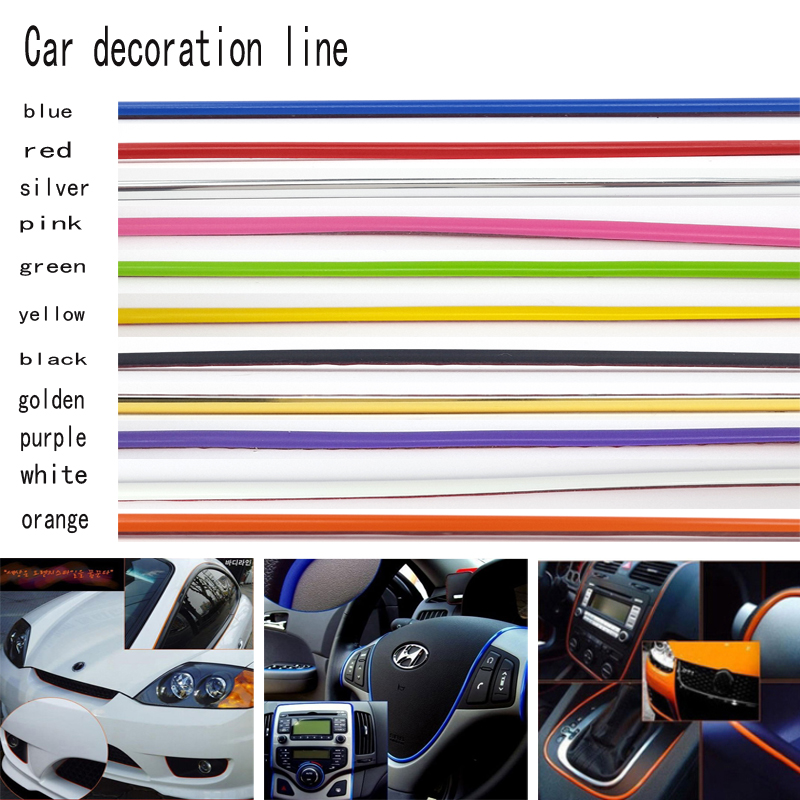 Image of 1/5meter car accessories decoration line DIY interior trim 11 kinds of color selection trim molding for all cars free shipping
