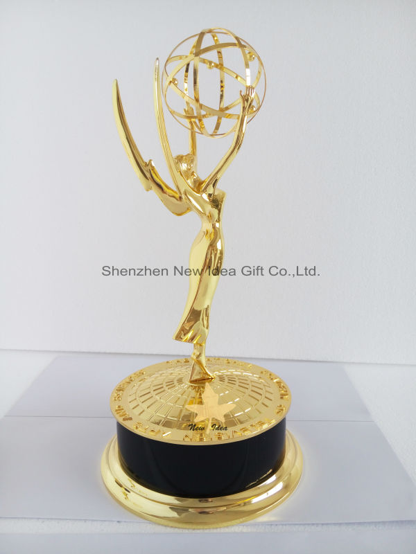 Wholesale Top Quality Metal Emmy Trophy Cup Custom Gold Plated Emmy Trophy Prize Awards