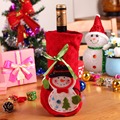 2pcs set Christmas Snowman Wine Bags Bottle Sets Cute Creative Christmas Decoration Dinner Table Wine Bottle