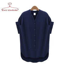 Plus Size 4XL 5XL Women Tops Bat Sleeve Shirts European Style Fashion Loose Short Sleeve Blouse 2016 Summer Blusa Feminina