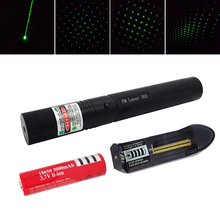 2 in 1 Adjustable Focus 200mw 532nm High Power Green 303 Laser Pointer Pen with 18650 Battery + Charger Hot Sale H026