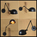 AC100 240 Wall sconces lamp Black double long arm Dining Restaurant bedsid art decorative wall light