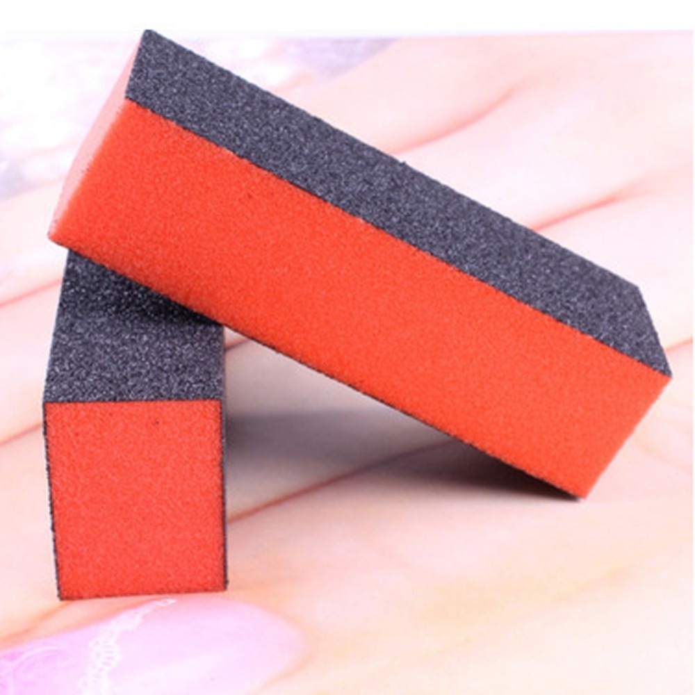 Image of Fashion Nail Polishing Tool Color Black Brick Shaped Manicure Buffing Sand Sponge NA-0228