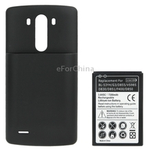 7200mAh Rechargeable Lithium-ion mobile phone Battery with Back Cover for LG G3 / D855 / VS985 / D830(Black)
