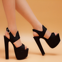 Free shipping women’s sandals 2015 open toe thick heel sandals 14cm platform high-heeled platform shoes sexy shoes women’s