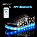 GRITION APP Controled LED Shoes Lighted Dance Shoes Light Up Shoes for Girls Women Luminous Shoes