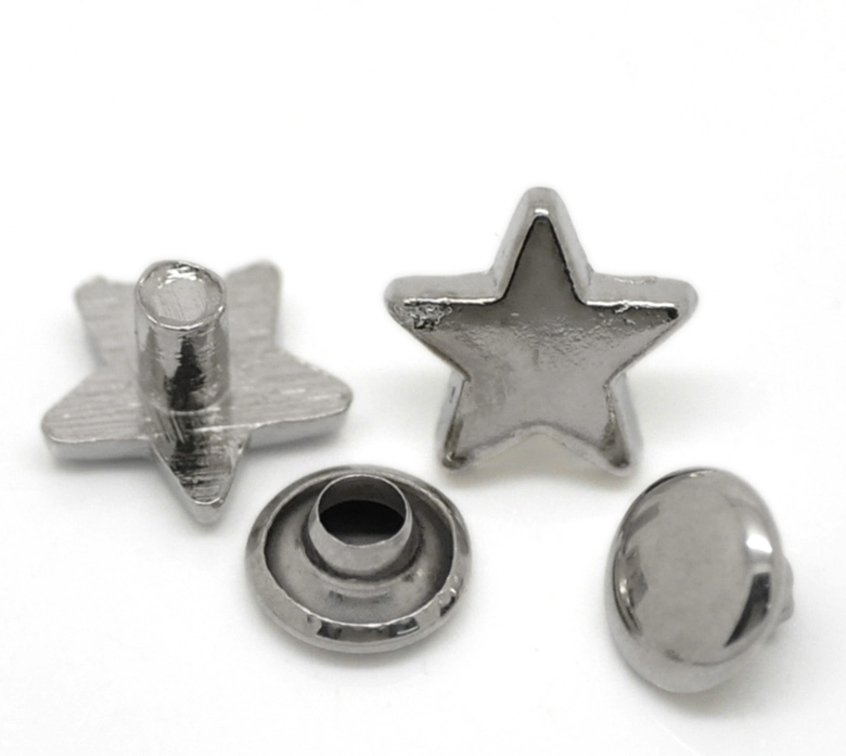 Garment Rivets 50 Sets Silver Tone Star Spike Rivet Studs Spots For