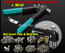 M3-m10 agregar $2 = 120 unids tuerca de remache tuercas juegos de herramientas insertar herramientas rvnut herramienta de tuerca de la pistola sólo para M10 aluminio tuerca