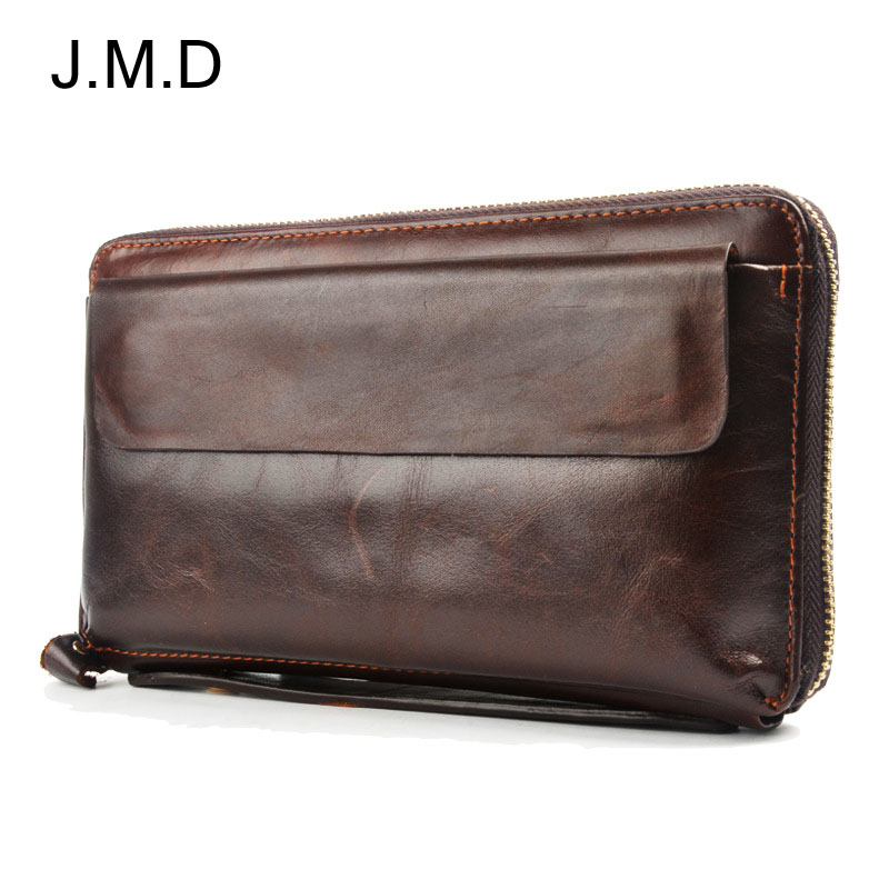 J.M.D Mens&#39; Vintage Genuine Leather Clutch Purse Men Business Clutch Hand Bag Cowhide Wallet-in ...