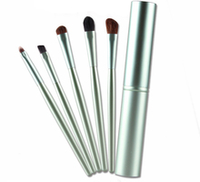 Rosalind Professional Makeup Tools Travel Makeup Brushes 5 Pcs with Cylindrical Box Make Up Tools Beauty