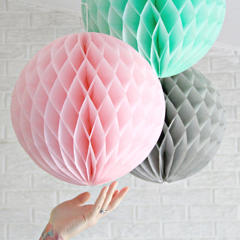 Image of 10inch 25cm Honeycomb Balls 1pcs Wedding Decorations Happy Birthday Party Kids Baby Shower Favors Party Supplies Paper Lanterns