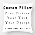 Custom Throw Pillow Case Print with Your Pictures Texts Designs Photos Unique DIY Throw Pillowcase Personalized