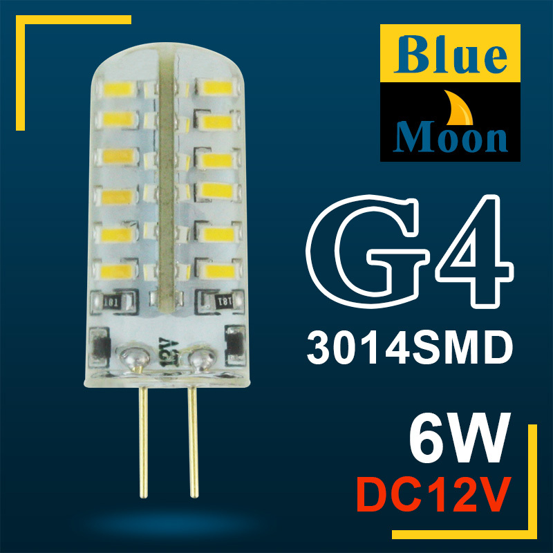 Blue Moon High Power SMD3014 3W 6W dc 12v G4 LED Lamp led light 360 Beam