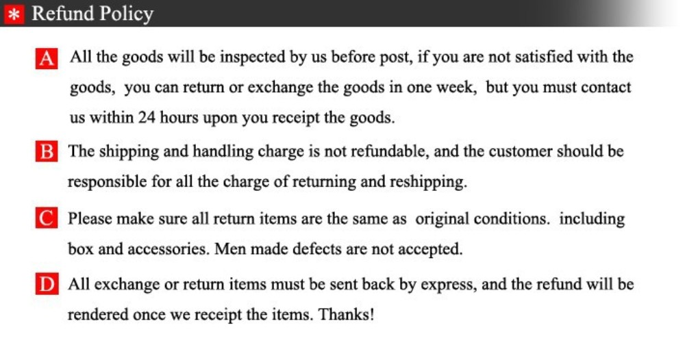 refund policy