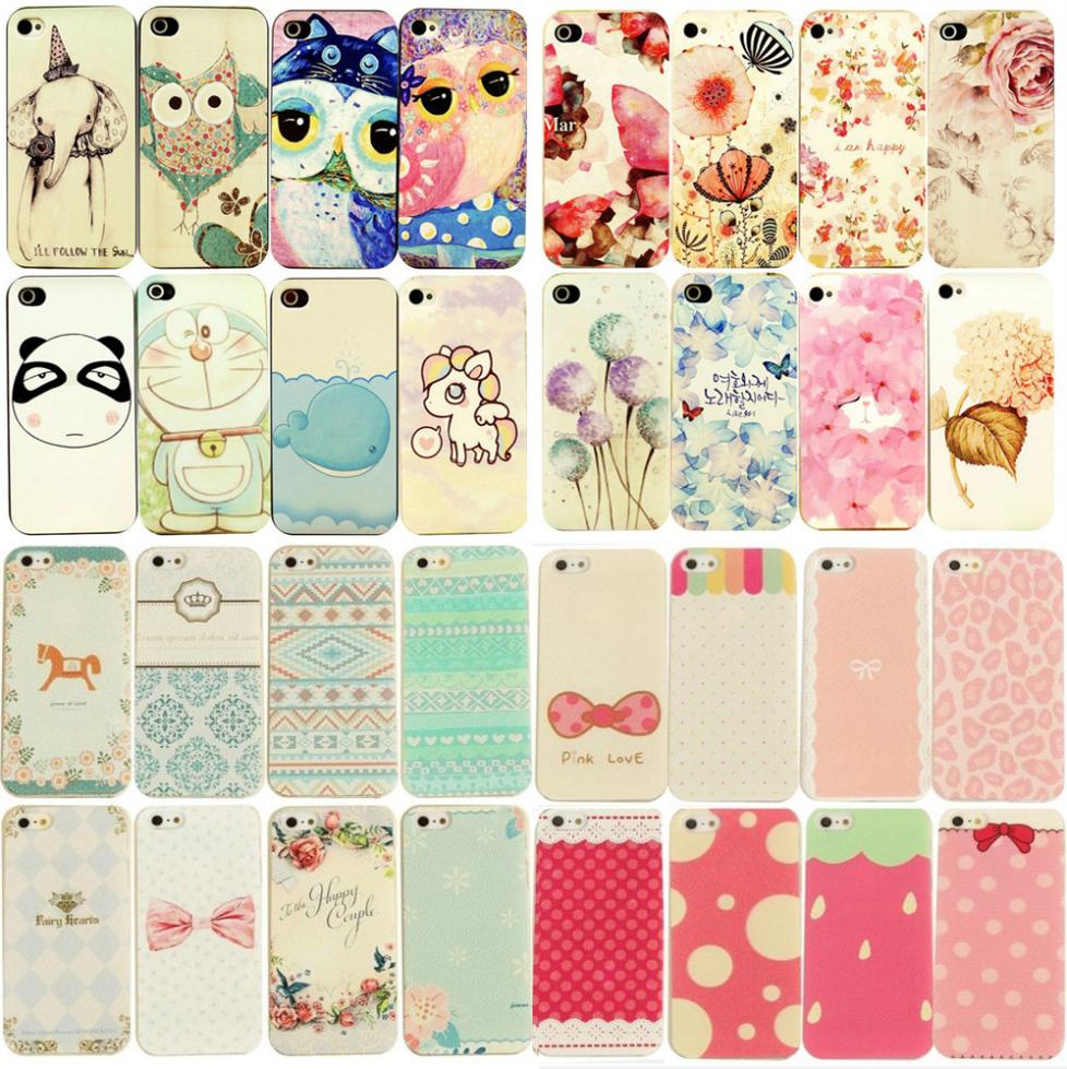 Various Painted Protective Cute Beautiful Hard Case Cover For iPhone 5 5S Back Skin Cover Cell