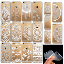 Case for Apple I6 Dream Catcher Henna Tattoo Mandala Paisley Flowers Pattern Clear TPU Case for iPhone 6 4.7
