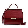 QIANGSHILI Brand Ladies Retro Genuine Leather Shoulder Top Handle Messenger Bag Luxury Handbags Women Bags Designer