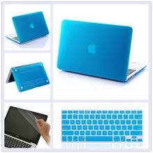 3in1 Rubberized Hard Cut-out Case Laptop Shell Cover + Keyboard Cover+LCD film For Macbook Pro 15 with Retina A1398 with Logo