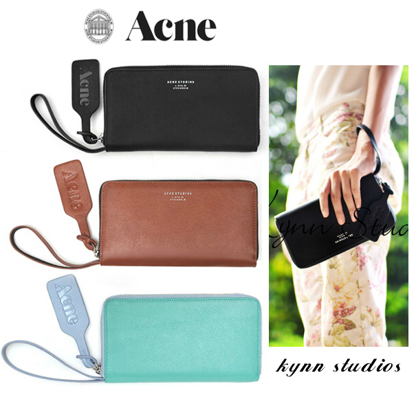 Image of Women Wallets Brand Designers ACNE Women Luxruy Wristlet Lady Acne bag Genuine Leather Wallet Womens Acne studios Drop shipping