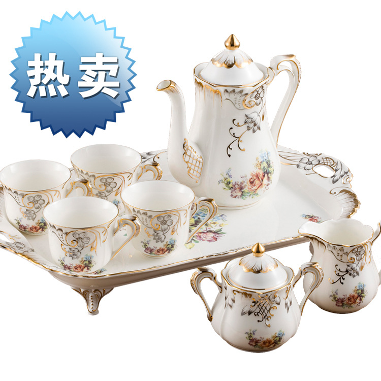2015 coffee cup set European design bone china Coffee sets suits