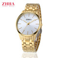 2016 Luxury Famous Brand ZHHA Lovers Top High Quality Gold Men s Quartz Watch Women Wristwatches