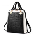 Fashion ladies PU Leather Backpacks Serpentine Women Casual Embossing School Bag For Students Stylish Single Shoulder