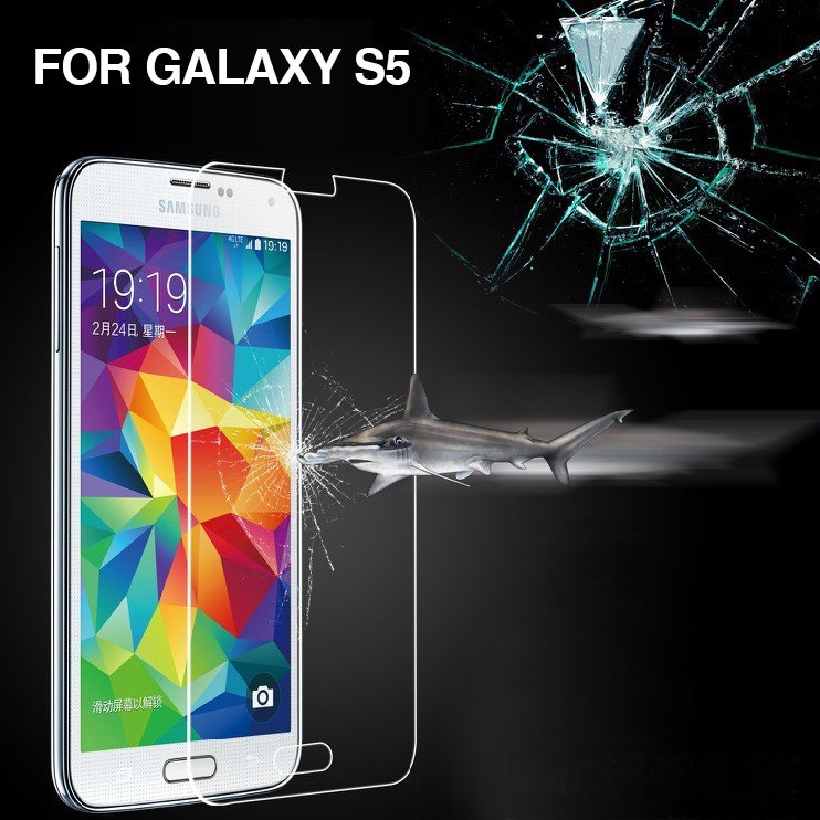 0 4mm 9H Tempered Glass Clear Screen Protector case For Samsung Galaxy S5 i9600 Guard cover