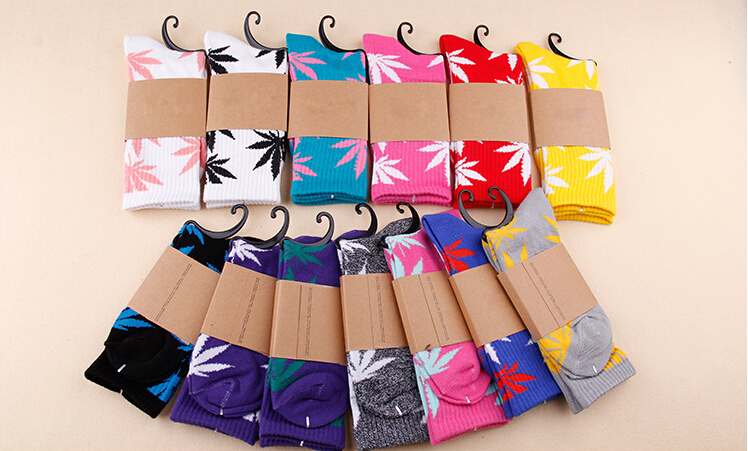 Image of (Minimum Order 2 Pairs) Maple Leaf Socks Weed Socks Long Skateboard Hip-hop Socks Meia Men And Women