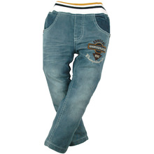 12M-7Y Boys letters embroidery Jeans Denim pants brass buttons Baby Carotte trousers Teen child clothing spring summer MH9601