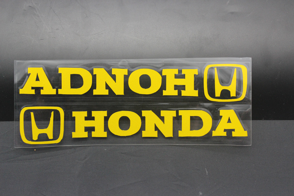 NEW 1 PCS yellow motorcycle stickers reflective plane label For HONDA CBR400 600 900 1000