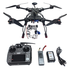 F11101-D RC RTF GPS Drone HMF600 Carbon Fiber Foldable H-Shaped Quadcopter Hexacopter APM2.8 with Motor ESC AT10 TX&RX Gimbal