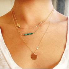 2015 Charm Brand Gold silver Plated multi layer Bar Necklace Collar Chain Choker Necklace Pendant Statement