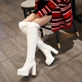 Women s Chunky Heel Platform Shoes Fashion Knight High Heels Boots Over The Knee For Sale