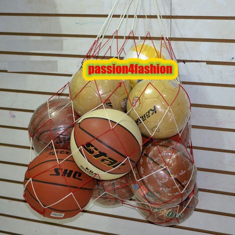 Groß Aufbewahrungstasche Fußball Basketball Netzgewebe Sack Ball Fitnessstudio 
