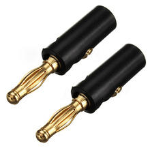10 X 2X 4MM Gold Plated Screw Banana Plugs Speaker Electrical Plugs or Adaptors