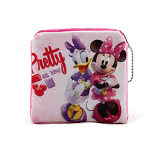 New 2015 Cute Cartoon Totoro Rilakkuma Minnie Mickey Children Plush Coin Purse Zip Change Purse Wallet