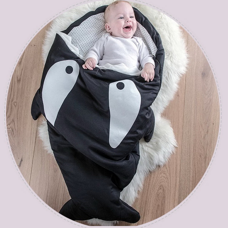 Hot Sale Cute Carton Shark Baby Sleep Bag Winer Ba...