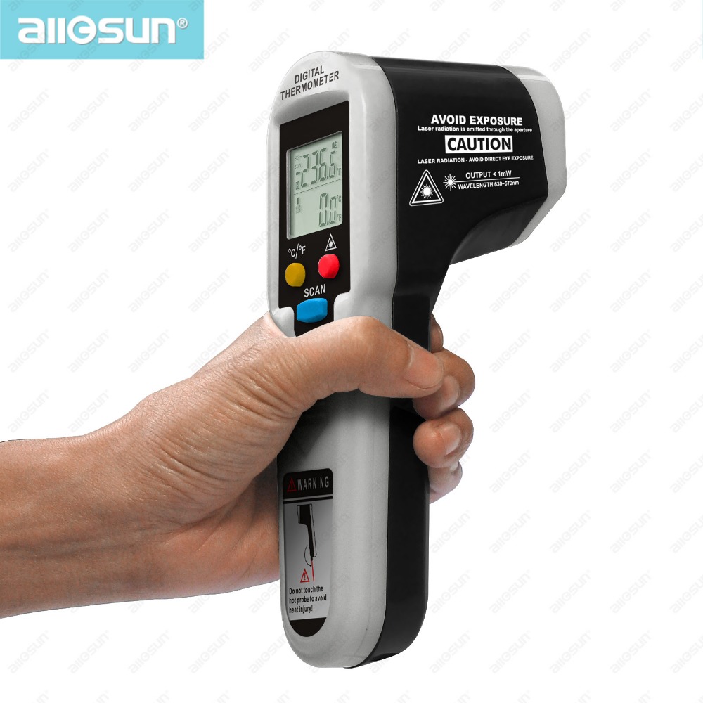 Digital non contact infrared thermometer laser temperature gun probe