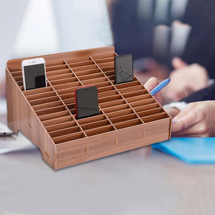 multi-grid-wooden-mobile-phone-storage-box-space-saving-creative