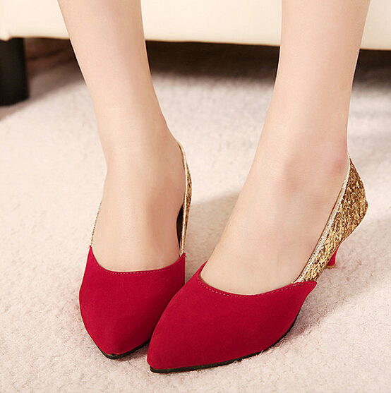 Low Price Wholesale Red Bottom Pumps! Drop/Free Shipping Mid Heel ...