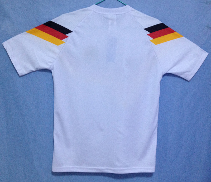 Image of HOT! West Germany 1990 home jersey football men training Shirt High quality Soccer Retro jersey Alemania