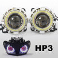 KT Headlight Suitable for Honda CBR500R 2013 2015 LED Angel Eyes Red Demon Eyes Motorcycle HID