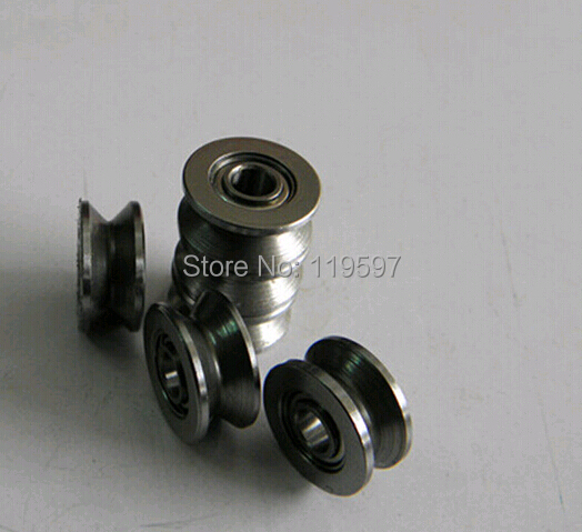 10pcs V623ZZ V groove roller wheel ball bearings 3*12*4 mm embroidery machine pulley bearing V623 623V